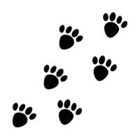 Paw prints. Multiple paw prints. vector