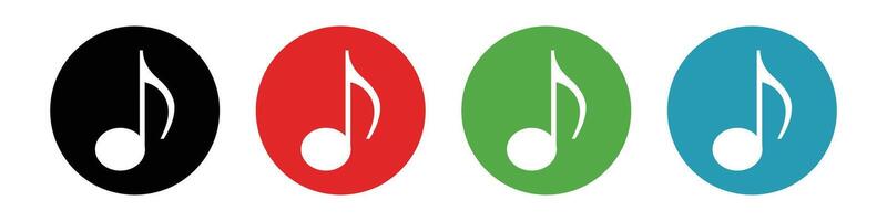 A set of musical note icons. Music symbols and notation symbols. vector