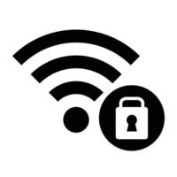 Secure wifi icon. Lock icon. vector