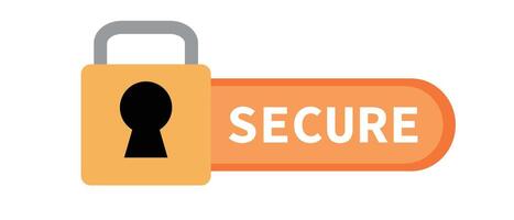 Padlock icon and secure logo. Security. vector
