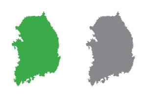 A set of maps of Korea. vector