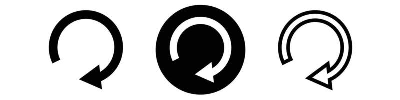 Refresh and recycle icons. Reload the browser screen. vector