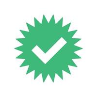 Check mark emphasis icon. Success and authentication. vector