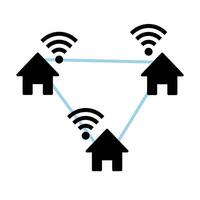 House icon and wifi icon. Network. vector