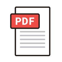 PDF file icon. Electronic document. vector