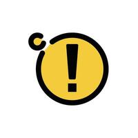 Danger or warning. Exclamation mark caution sign. vector