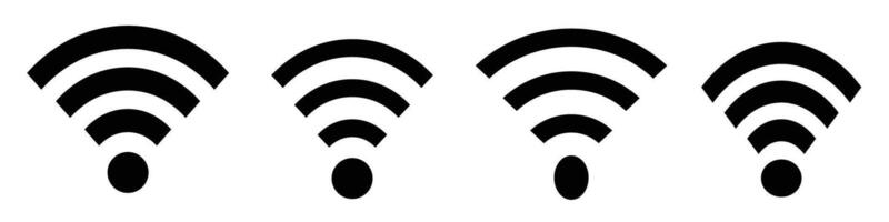 Wifi icon set with different shape. vector