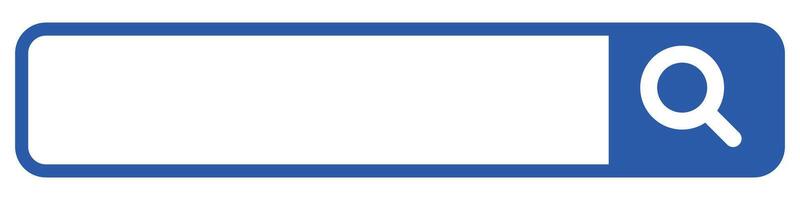 Blue search box with rounded corners. vector