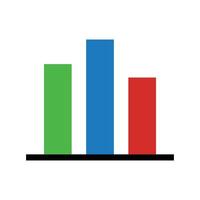 Bar chart icon. Performance and investment result. vector