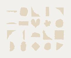 Torn Paper Shapes Collection vector