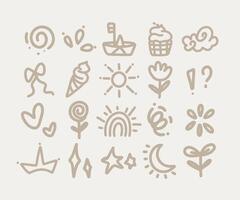 Abstract Doodle Elements vector