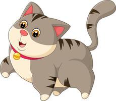 The fat cat walked lazily, showing off its gentle charm proudly vector