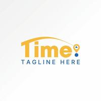 Logo design graphic concept creative premium stock text word Time element swoosh paper plane arrow place. Related trip date speed period dial vector