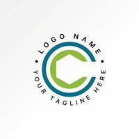 Logo design graphic concept creative premium stock initial C or CC font negative space wrench workshop. Related to monogram typography engineer vector