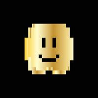 Cloud Game Pixelation Gold vector