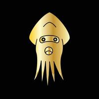 Squid Enemy Game Gold vector