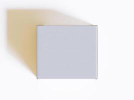Realistic square White color Package Box on white background for mockup collection 3D render photo