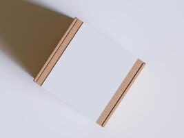 Cardboard box on white background blank label, Suitable for packaging mockup collection photo