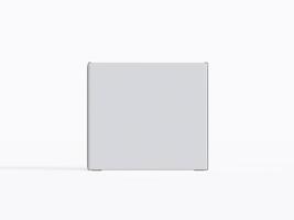 Realistic square White color Package Box on white background for mockup collection 3D render photo
