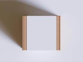 Cardboard box on white background blank label, Suitable for packaging mockup collection photo