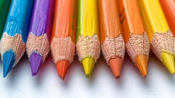 Stack of Colorful Pencils photo