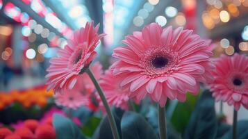 Pink Flowers in Vase photo