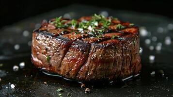 Grilled Steak With Sauce photo