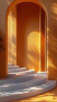 Tree in Vase on Stairs photo