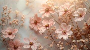 White Flowers Blooming in Field photo