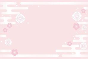 Japanese Seamless Abstract Background Illustration. Horizontally Repeatable. vector