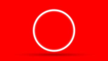 Circle glow white sphere on red background graphics illustration vector