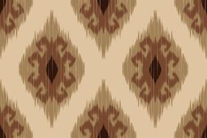 Abstract ikat pattern for seamless ethnic art in tribal and folk style. Print Aztec geometric ornament. Design for fabric, carpet, wallpaper, clothing. vector