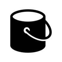 Bucket icon isolated on white background. vector