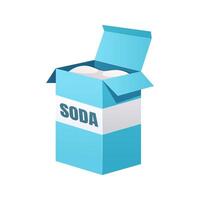 Baking soda isolated on white background. vector