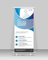 Corporate Roll Up Banner Design vector