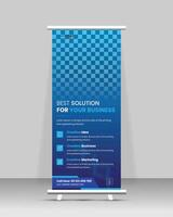 Corporate Roll Up Banner Design vector