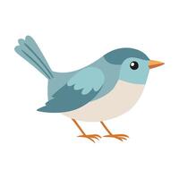 Cute bird. Flat illustration isolated on white background. vector