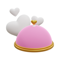 3d illustration of love dinner, special valentine's day dinner png