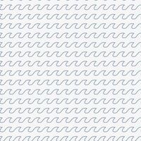 Water waves thin line seamless pattern on white background vector