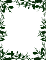 plant flower frame illustration on transparent background png