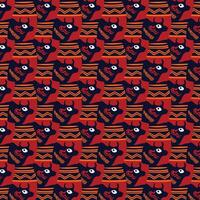 the red and orange pattern of the eyes of a bull. seamless pattern with red and white stripes vector
