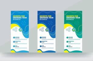 Marketing Roll up digital banner and rack card template vector