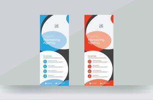 Marketing Roll up digital banner and rack card template vector