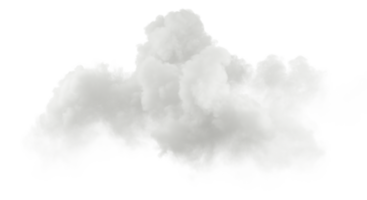 Isolated white clouds smooth realistic shapes on transparent backgrounds 3d render png
