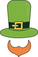Illustration of Happy St. Patrick's Day. Isolated on White Background. vector