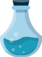 Magic Potion Bottle with Elixir. Cartoon Illustration. vector