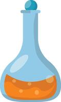 Magic Potion Bottle with Elixir. Cartoon Illustration. vector