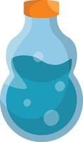 Magic Potion Bottle with Elixir. Cartoon Illustration. vector