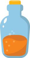 Magic Potion Bottle with Elixir. Cartoon Illustration. vector
