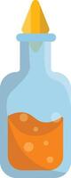 Magic Potion Bottle with Elixir. Cartoon Illustration. vector
